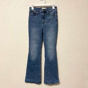 Madewell Size 26 Womens Skinny Flare High Rise Denim Blue Jeans Light Wash